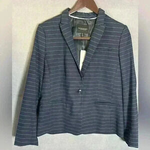 Banana Republic Blazer Womens Petite 12 Blue Classic Sports Coat Jacket NWT